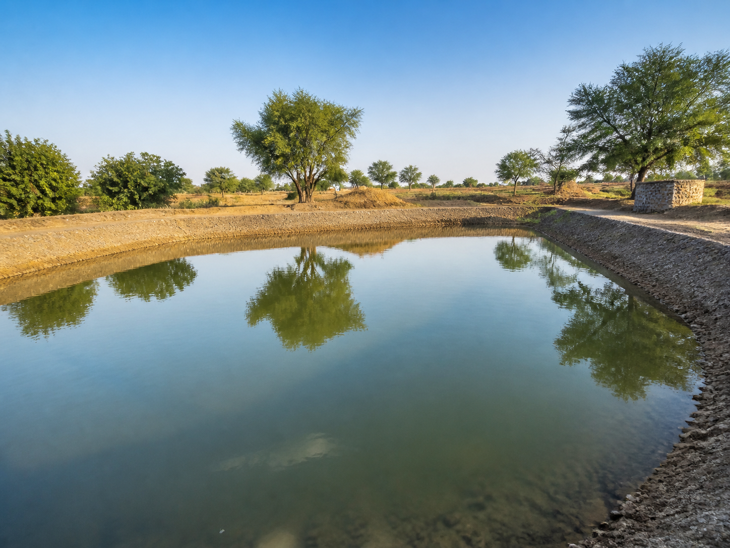 Water reservoir and watershed landscape