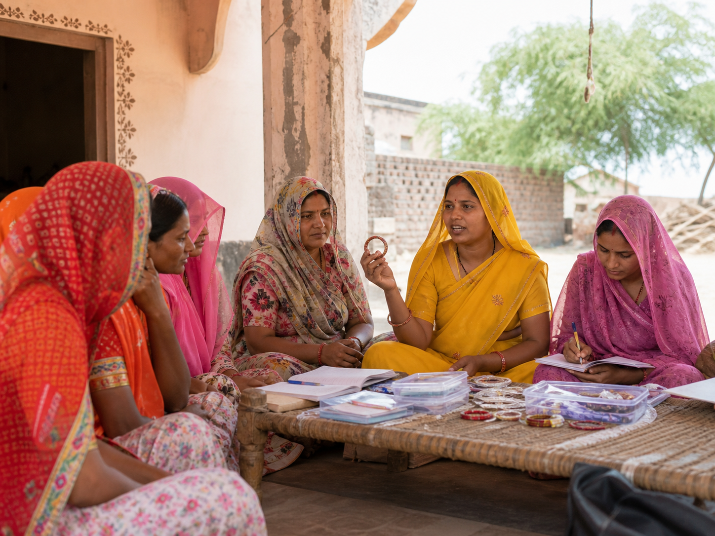 Rural women self-help group meeting